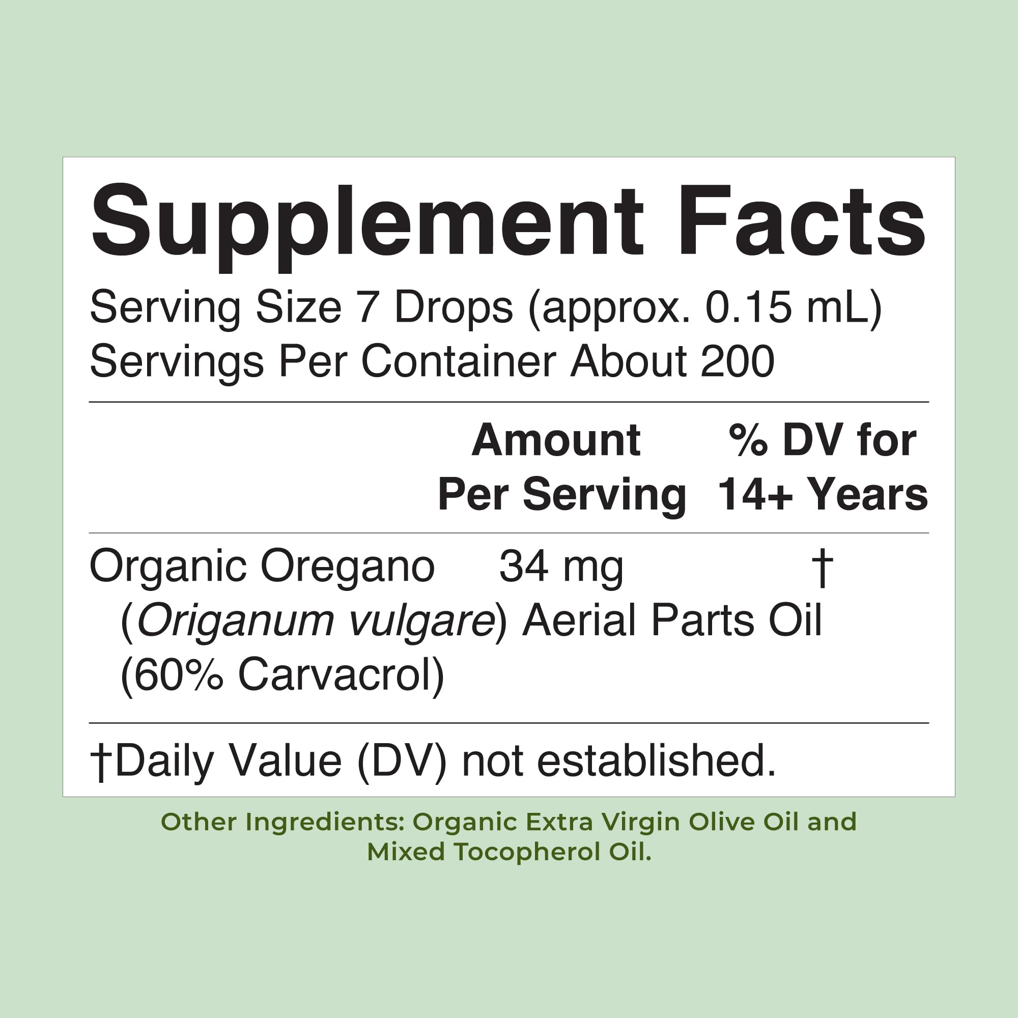MARYRUTH'S Organic Oil of Oregano Liquid Drops, Sugar Free, 6 Month Supply
