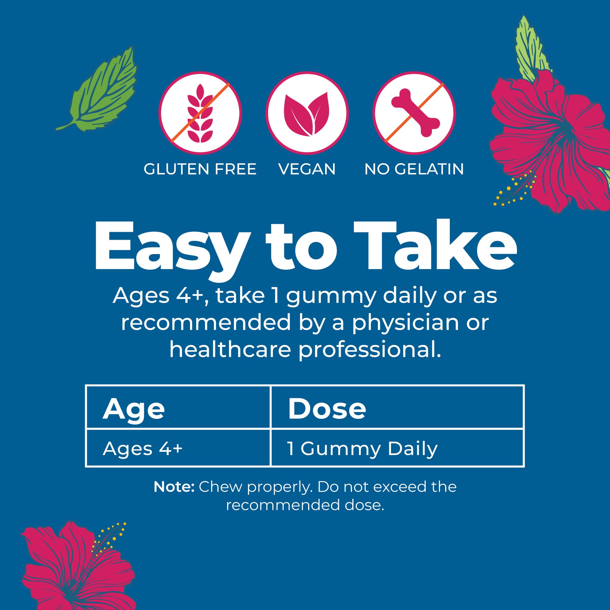 MaryRuth's Kids Magnesium Gummies, 50mg Magnesium Citrate for Kids 4+, 60ct
