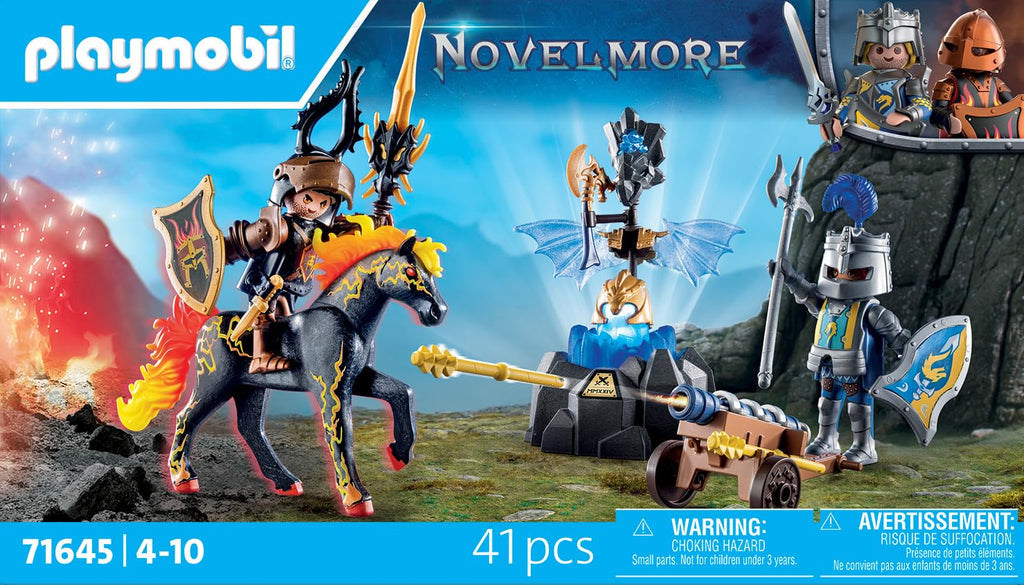 Playmobil Novelmore 71645 Guarding the Armor, Includes Two Knights, a Horse, and Valuable Armor, Action-Packed Toy for Children from 4 Years