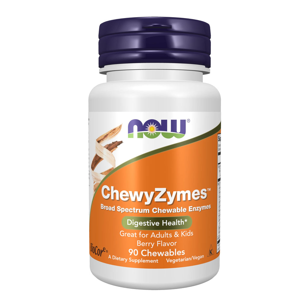 NOW Supplements, ChewyZymes, Berry Flavor, 90 Chewables