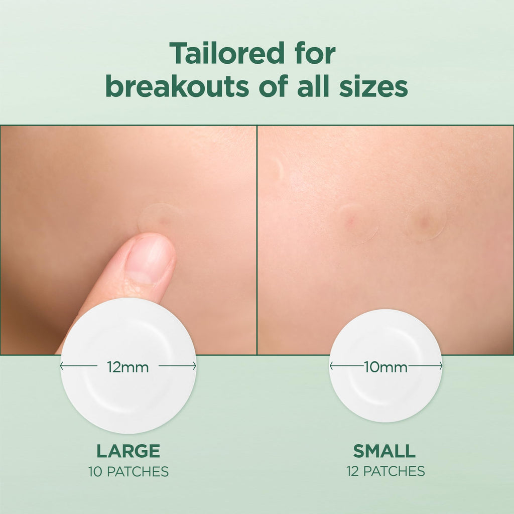 SKIN1004 Tea Trica Spot Cover Patch, Spot Patches for Blemish Prone Skin, Clear Hydrocolloid Pimple Patches for Face, Invisible Spot Stickers for Blemish Marks, Soothing Korean Skin Care, 22 Count