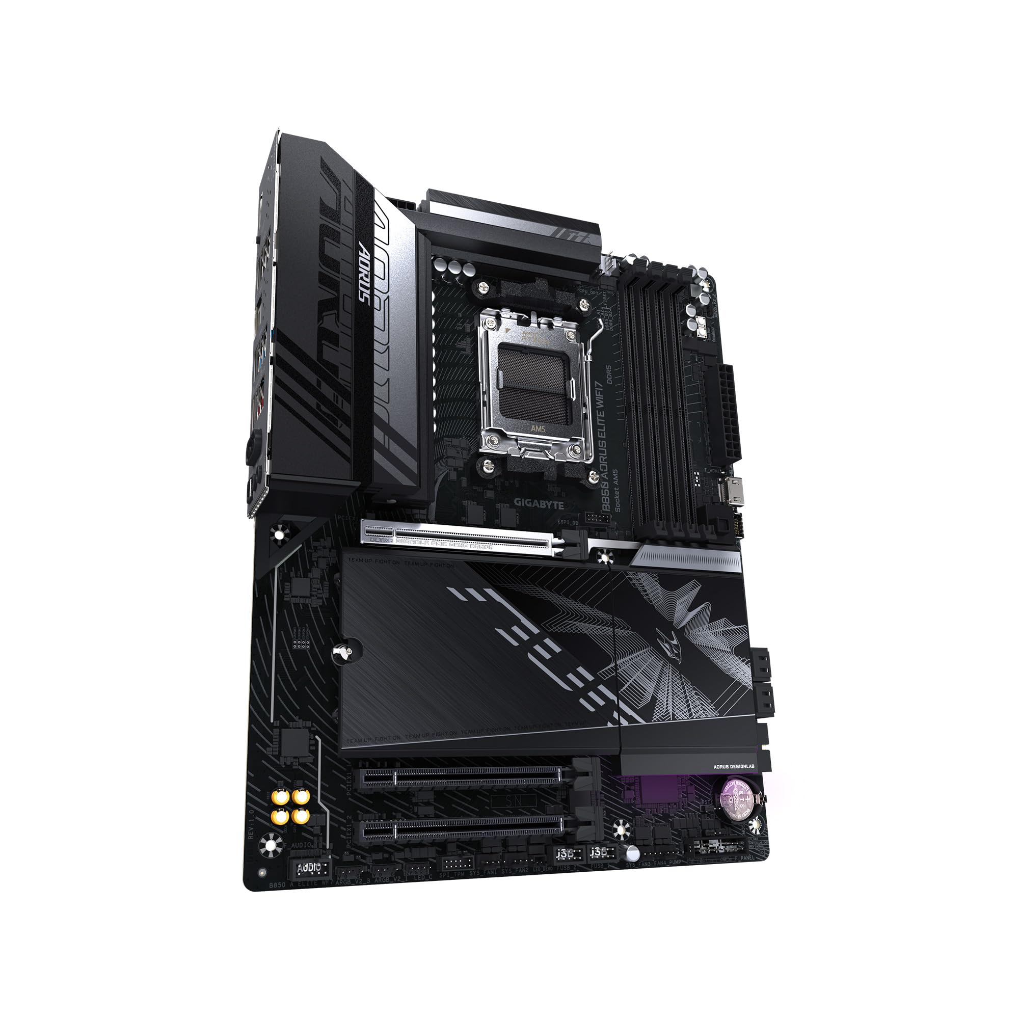 GIGABYTE B850 AORUS Elite WIFI7 AMD AM5 ATX Motherboard, Support AMD Ryzen 9000/8000/7000 Series, DDR5, 14+2+2 Power Phase, 3X M.2, PCIe 5.0, USB-C, WIFI7, 2.5GbE LAN, EZ-Latch, 5-Year Warranty