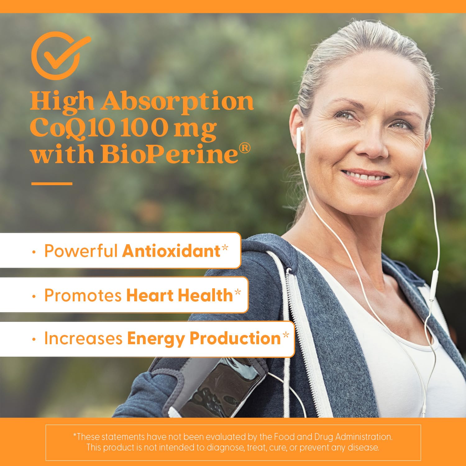 Doctor's Best High Absorption CoQ10 with BioPerine Supplement - Coenzyme Q10 Softgels for Heart Health & Antioxidant Support, Naturally Fermented CoQ10 100mg for Women & Men, Non GMO - 120 Softgels