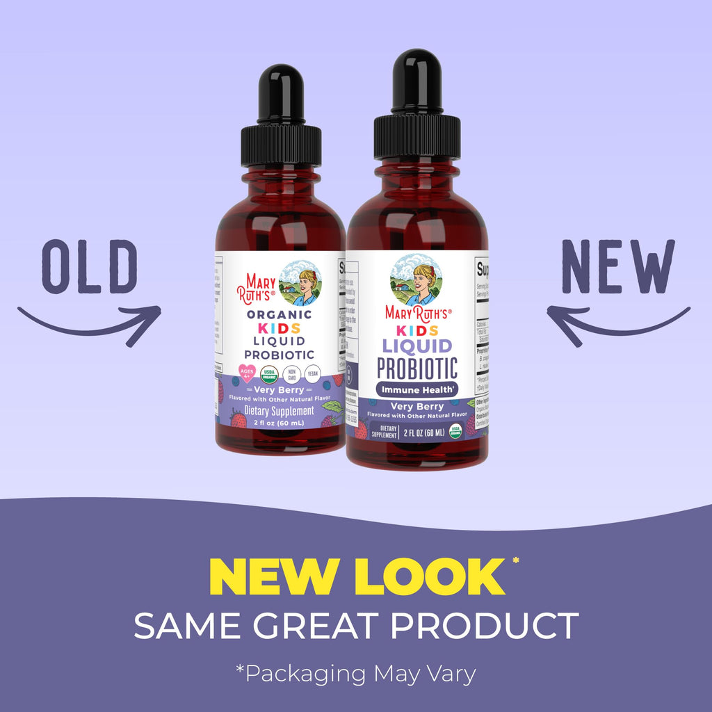 MARYRUTH'S USDA Organic Kids Liquid Probiotic, Very Berry, 2 oz