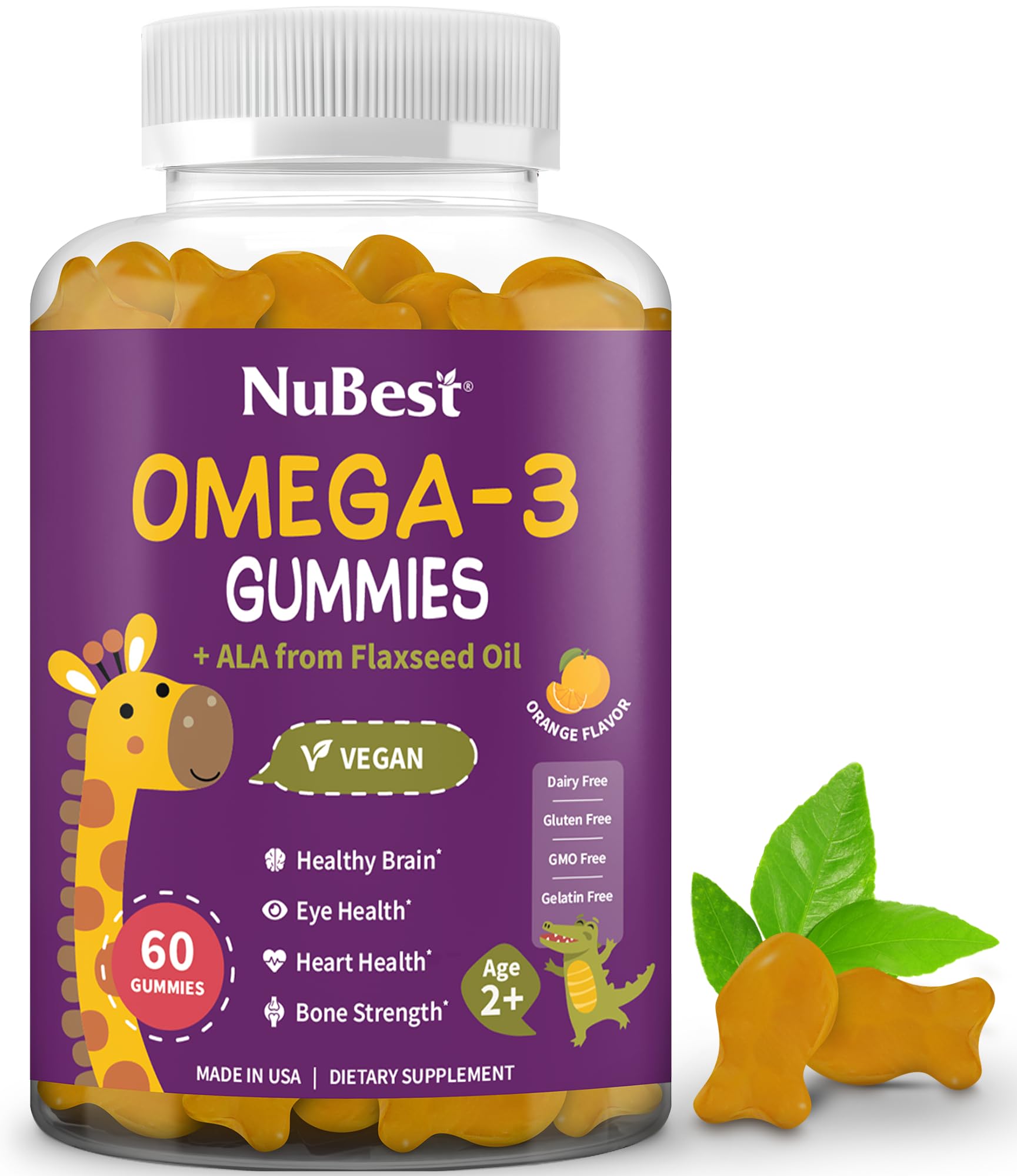 Omega 3 Gummies & Probiotic Gummies Bundle - Brain Growth, Eye Health, Digestive Support in Kid-Friendly Gummies