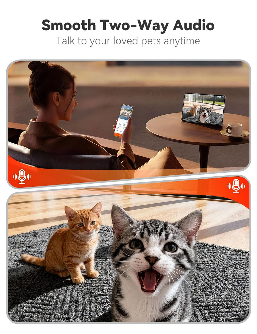 WOPET Automatic Cat Feeder with Camera for Two Cats, 6L Smart Pet Feeder with 1080P HD Video & Night Vision, 5G/2.4G WiFi Cat Dog Feeder, 2-Way Audio, SD Card Storage, Up to 10 Meals per Day