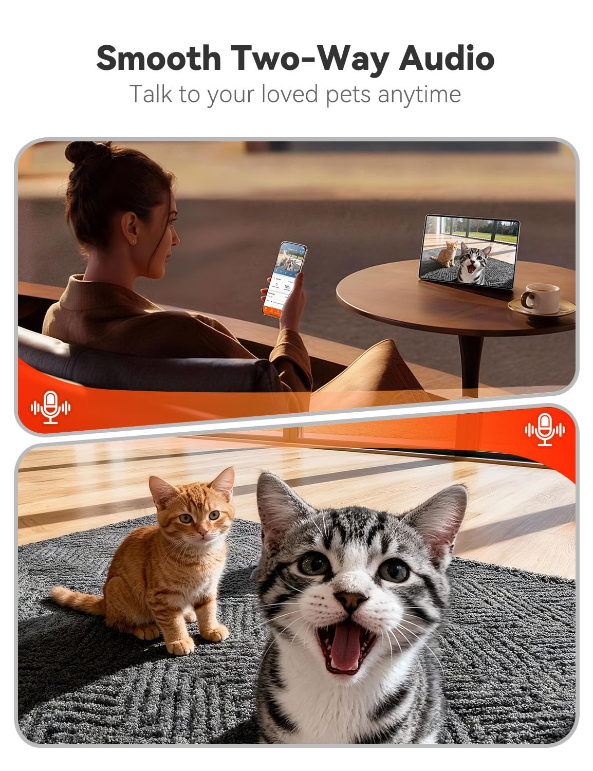 WOPET Automatic Cat Feeder with Camera for Two Cats, 6L Smart Pet Feeder with 1080P HD Video & Night Vision, 5G/2.4G WiFi Cat Dog Feeder, 2-Way Audio, SD Card Storage, Up to 10 Meals per Day