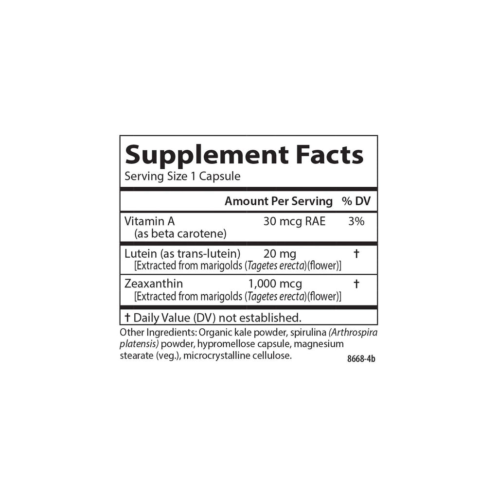 Carlson Lutein & Greens, 20 mg, Vision Support, 30 Vegetarian Capsules