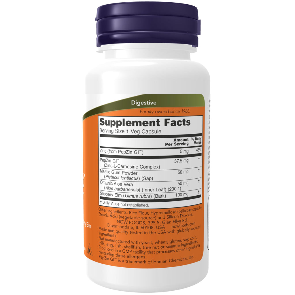 NOW Supplements, Mastic Gum, Aloe Vera, 60 Veg Caps