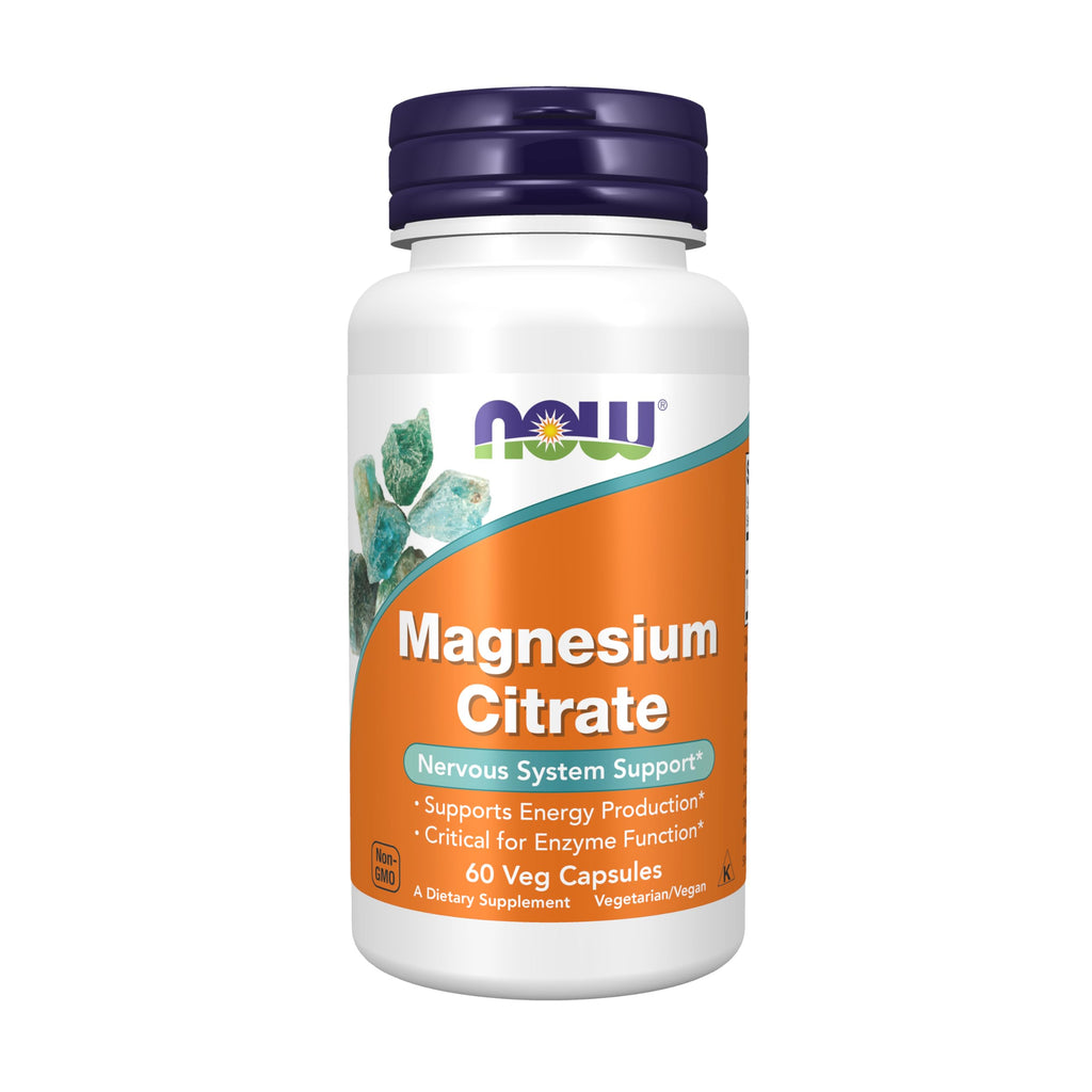 Now Supplements, Magnesium Citrate, Enzyme Function*, 60 Veg Caps