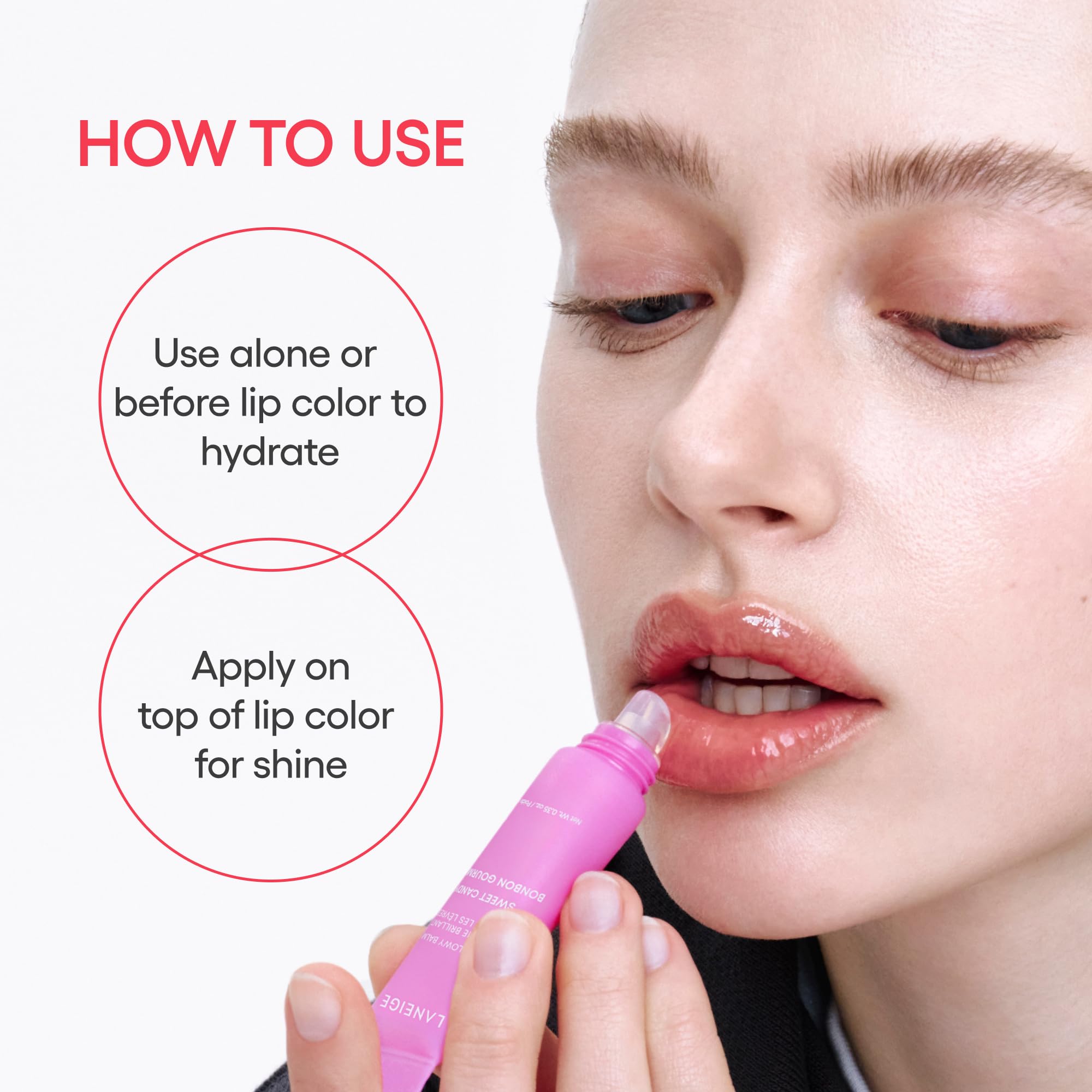 LANEIGE Lip Glowy Balm: Sheer Tinted Lip Treatment Balm Tube with Shea & Murumuru Butters for Hydrating, Moisturizing, Glossy, Non-Sticky Shine, Berry | Korean Skin Care, Berry