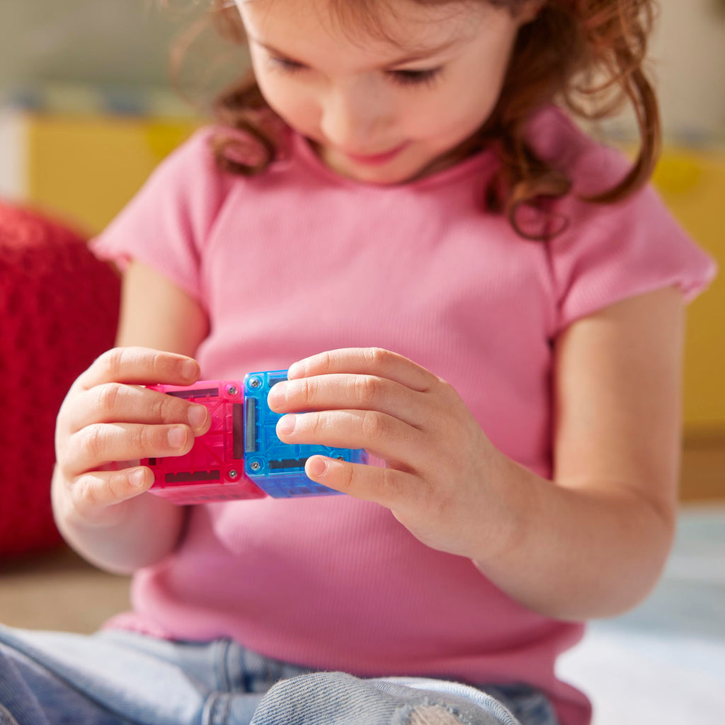 MAGNA-TILES microMAGS Cubes 9-Piece Magnetic Construction Set, The Original Magnetic Building Brand