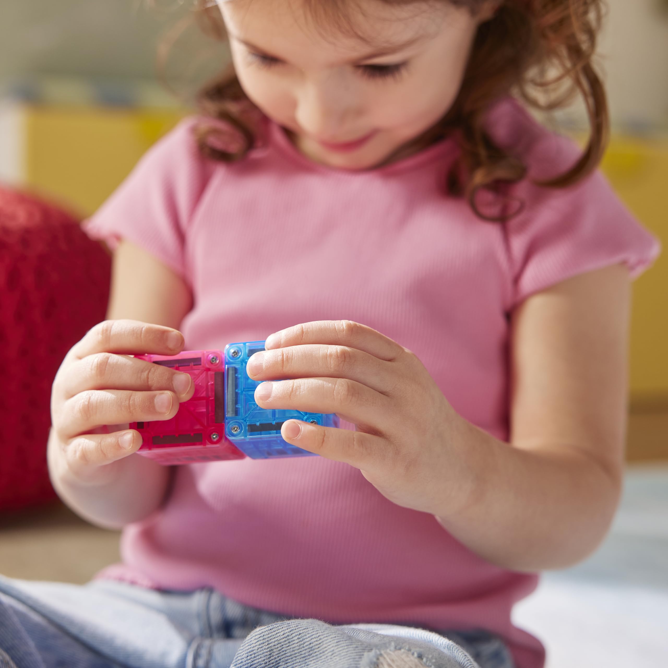 MAGNA-TILES microMAGS Cubes 9-Piece Magnetic Construction Set, The Original Magnetic Building Brand