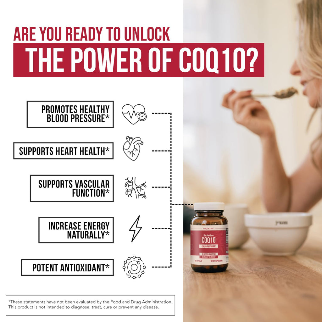 SoActive CoQ10® 250 mg: CoQ10 Phytosome with up to 9X Higher Absorption - Proven Cellular Delivery - Supports Cellular Energy Production (60 Capsules)