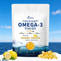 VivoNu Triple Strength Omega 3 Fish Oil - 4200mg, 300 Softgels | Enteric-Coated for No Fishy Aftertaste | Wild-Caught | Third-Party Tested