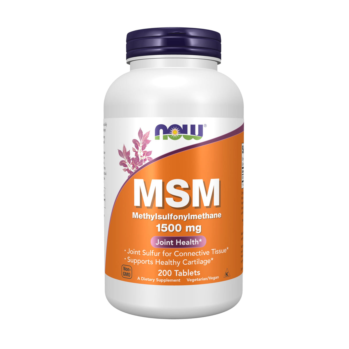 NOW Supplements, MSM 1,500 mg, 200 Tabs