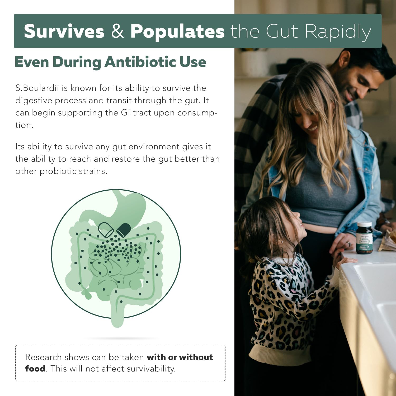 Organic Saccharomyces Boulardii - 10 Billion CFU - Clinically Validated CNCM I-1079 Probiotic Strain - Gut, Digestion & Healthy Bowel Support - First Organic Form of S. Boulardii Probiotic - 60 Count