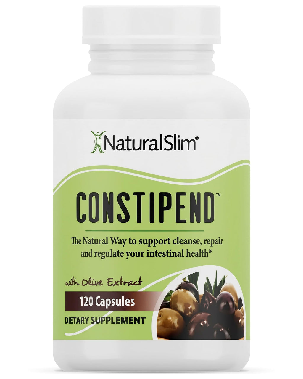 NaturalSlim Constipend Magnesium Oxide for Constipation Relief, Colon Cleanser & Stool Softener for Women & Men with Magnesium Citrate, Aspartate & Olive Extract, 120 Vegetable Capsules – 1 Pack