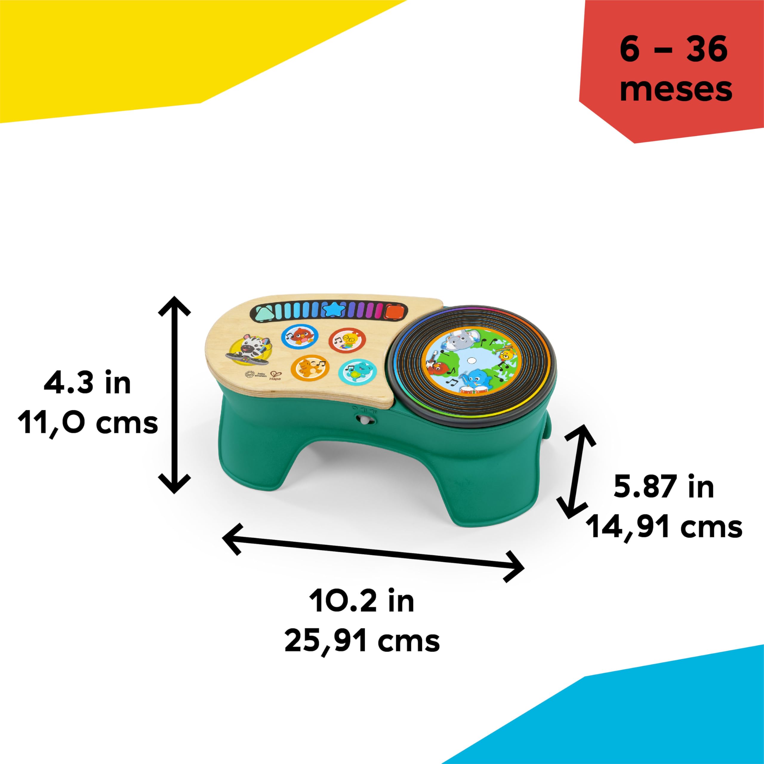 Baby Einstein + Hape DJ Discovery Musical Toy Turntable, Ages 6 Months and Up