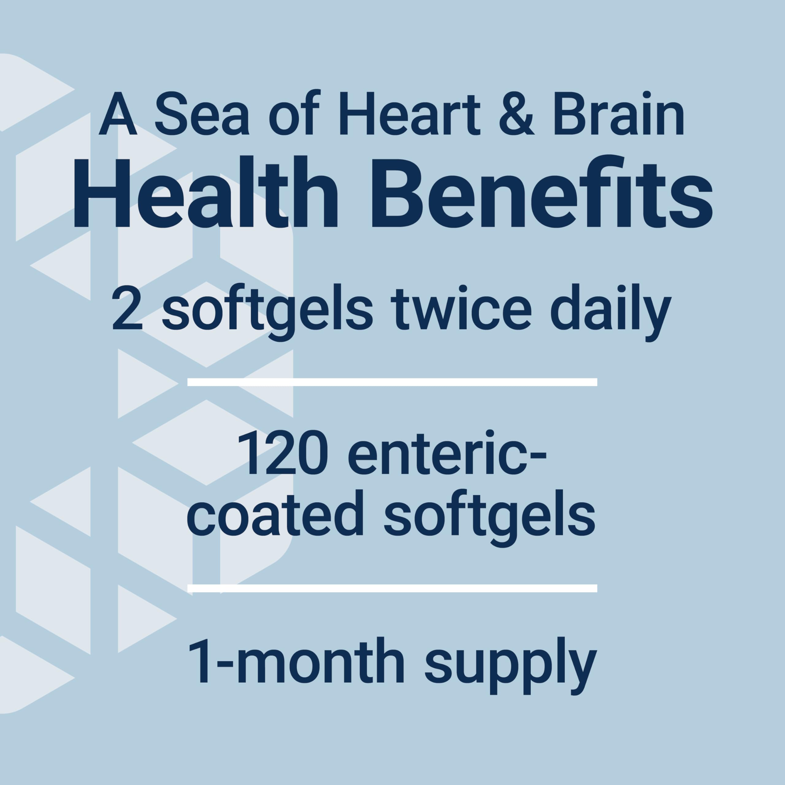 Life Extension Super Omega-3 EPA/DHA Fish Oil, Sesame Lignans & Olive Extract – Heart Health, Brain Health, Inflammation Health Support, Gluten-Free, Enteric-Coated, Non-GMO, 120 Softgels