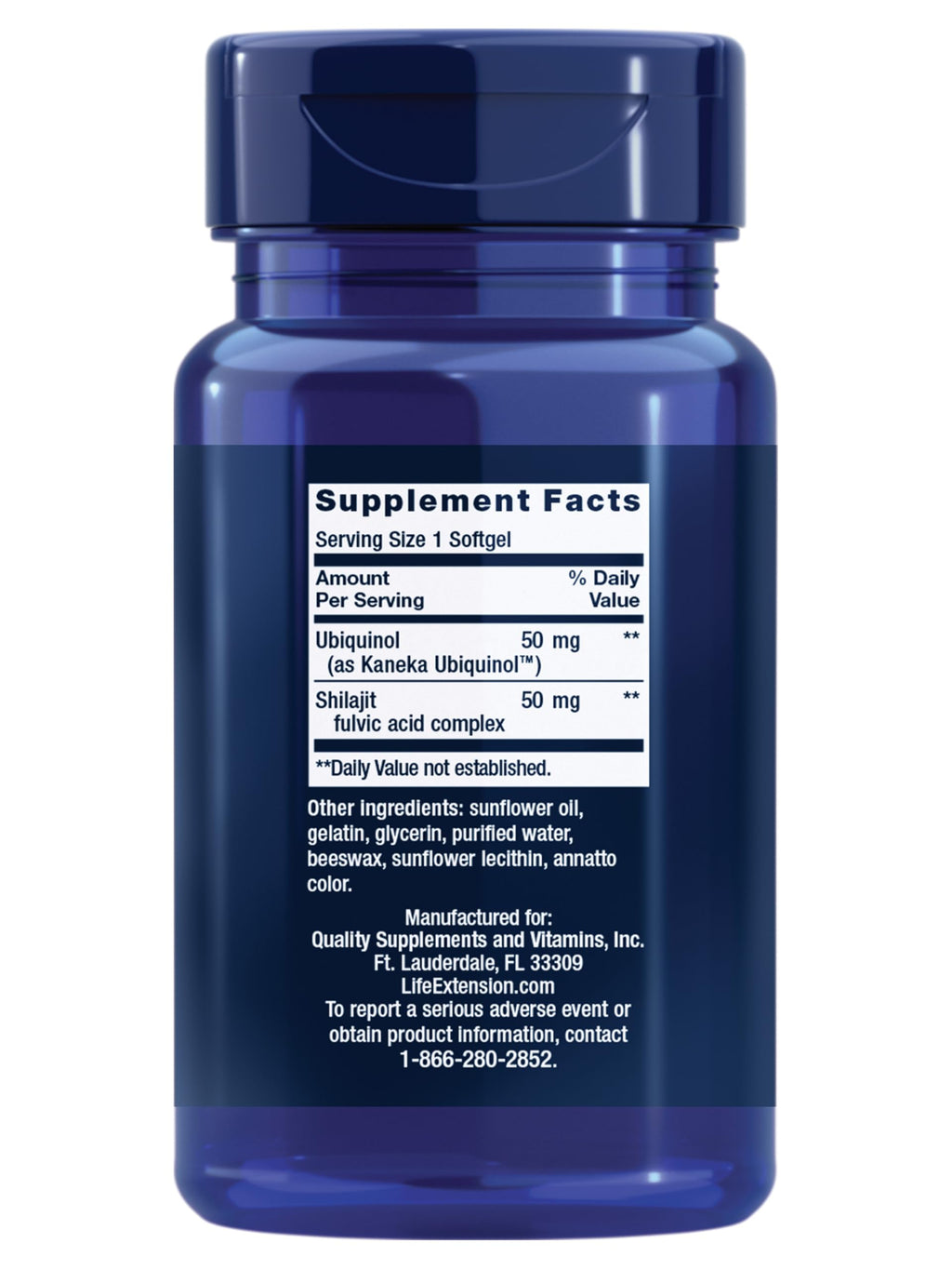 Life Extension Super Ubiquinol CoQ10 with Enhanced Mitochondrial Support, Heart Health Supplement, Maximum Absorption, 50 mg, Non-GMO, Gluten-Free, 100 softgels