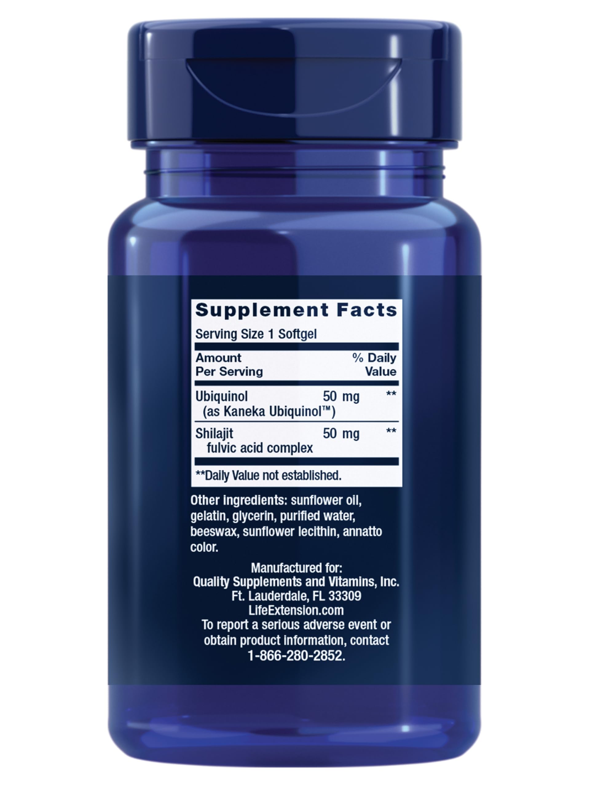 Life Extension Super Ubiquinol CoQ10 with Enhanced Mitochondrial Support, Heart Health Supplement, Maximum Absorption, 50 mg, Non-GMO, Gluten-Free, 100 softgels