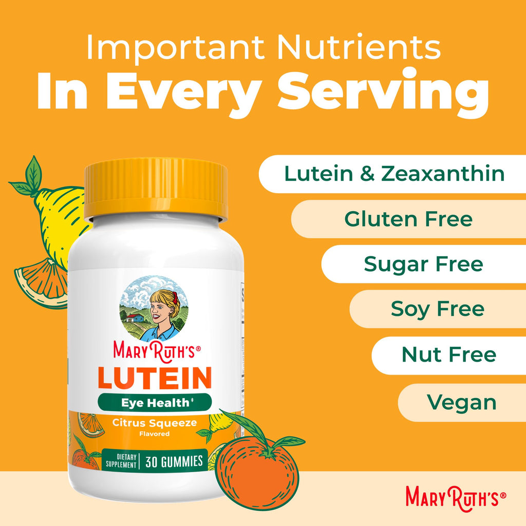 MARYRUTH'S Lutein Gummies with Zeaxanthin, 30 Count, Eye Health