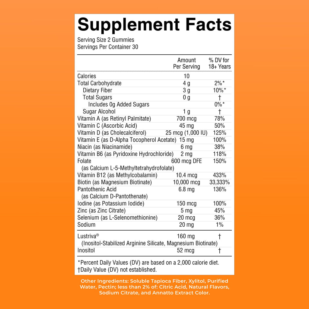 MaryRuth's Multivitamin + Hair Growth Gummies, Thicker Hair, 30 Servings