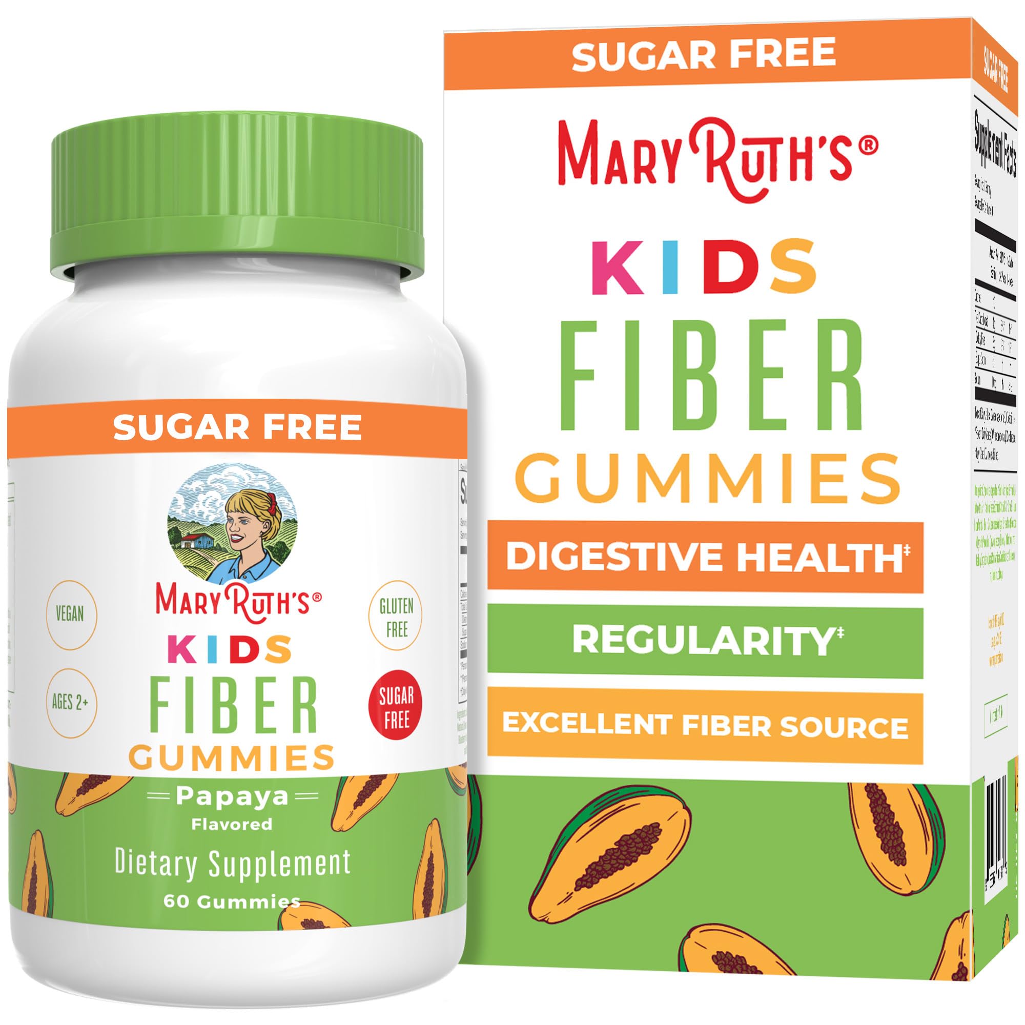 MARYRUTH'S Fiber Gummies for Kids, Sugar Free, 60 Count, 2 Month Supply