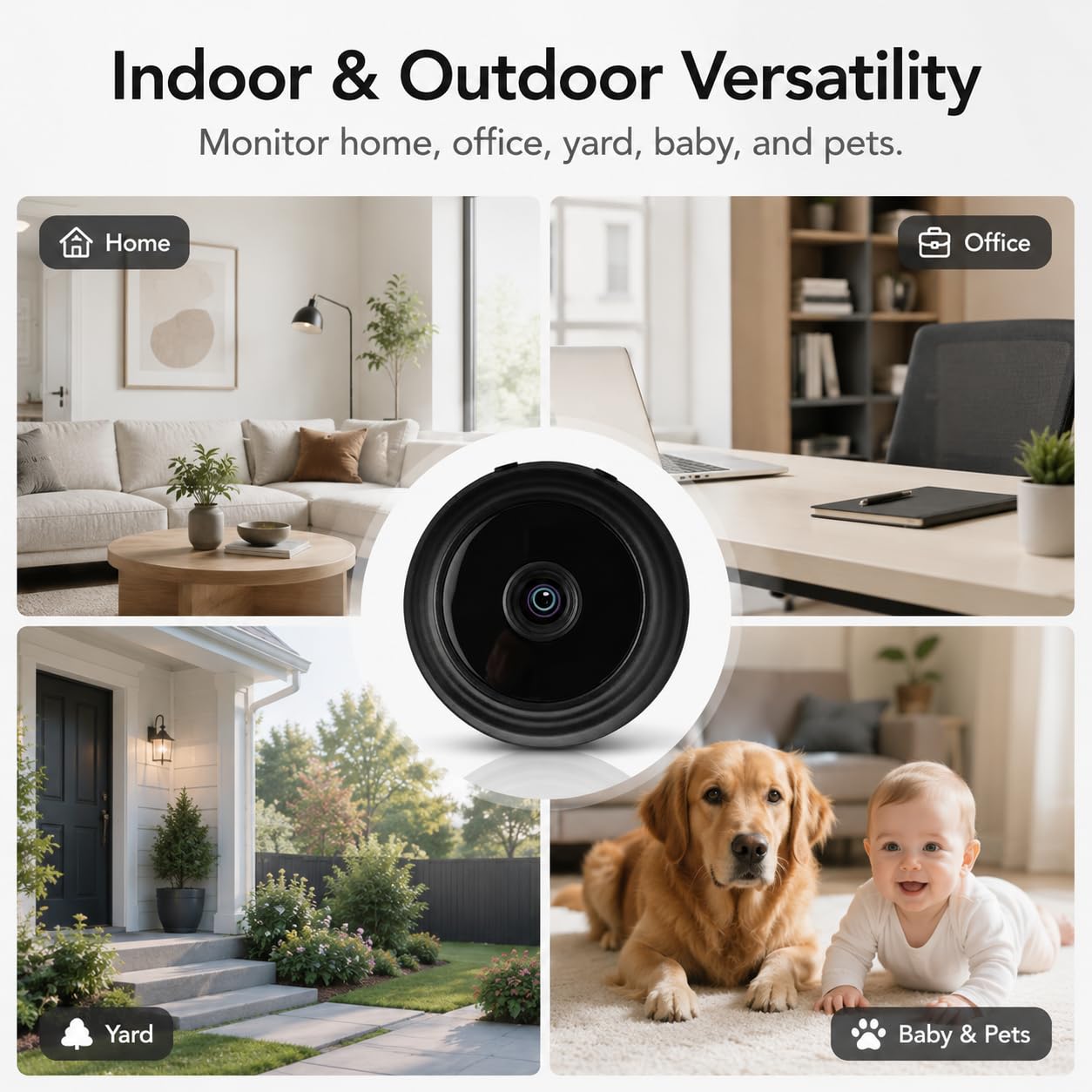 JEWKTTONS 2PCS 1080p Indoor Security Cameras, 2026 Mini Camera for Home Use, WiFi Small Cam -, Portable Tiny Surveillance Camera for Outdoor Office, Night Vision D/U