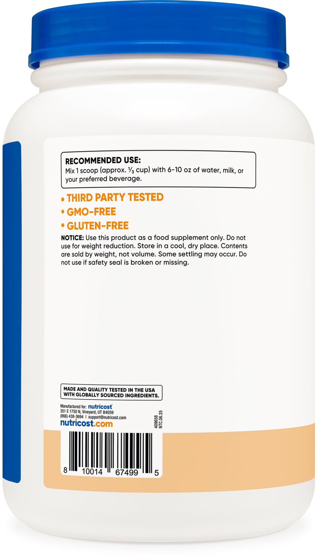 Nutricost Whey Protein Isolate Powder (Cake Batter, 2LBS)