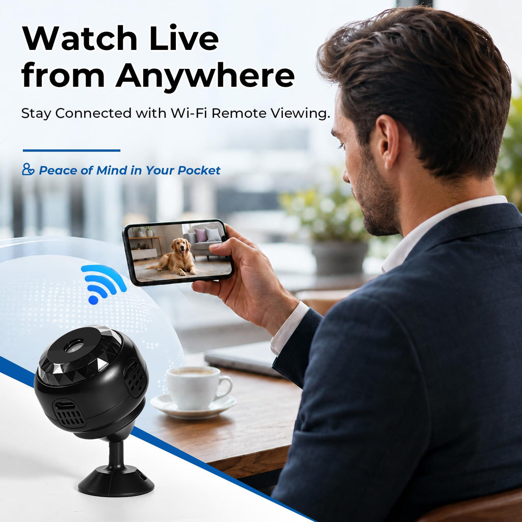 ZOGGCOX 4K Hidden Camera, Mini WiFi Nanny Cam with Motion Detection & Night Vision (Black) | Spy Cam Indoor for Baby Pets Security with App Control
