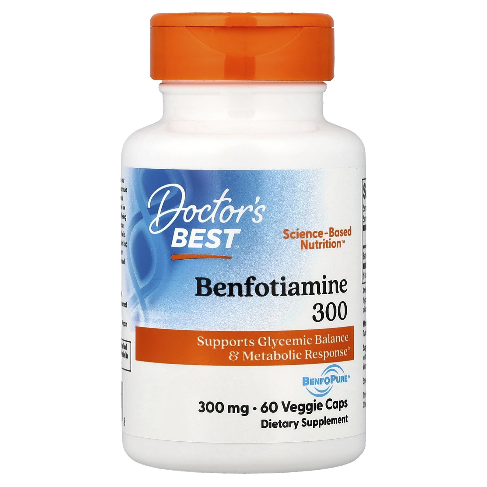 Doctor's Best, Benfotiamine with BenfoPure, 300 mg, 60 Veggie Caps