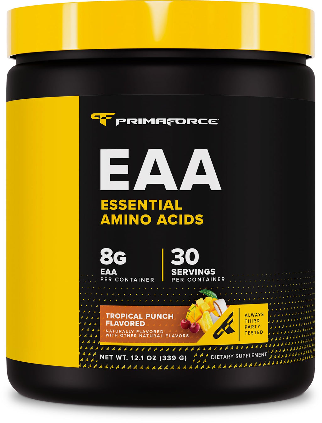 Primaforce EAA Powder (30 Servings, Tropical Punch) - Essential Amino Acids for Pre/Intra Workout and Recovery - Non-GMO and Gluten Free