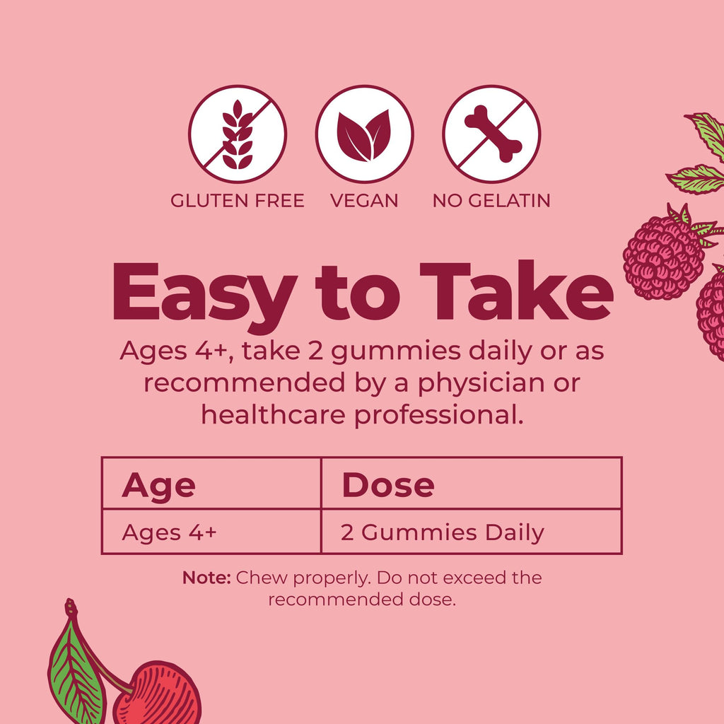 MARYRUTH'S USDA Organic Kids Multivitamin + Postbiotics Gummies, 60 Count
