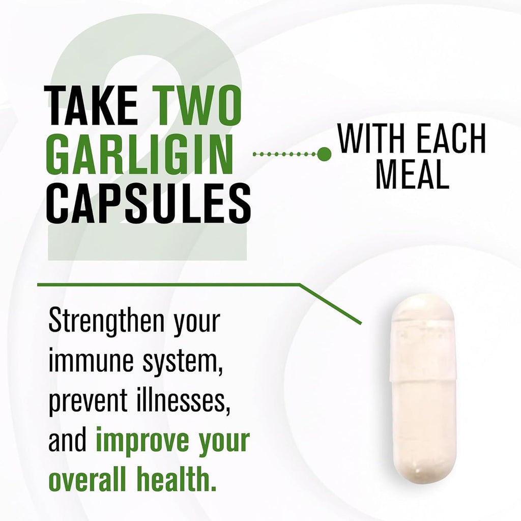 NaturalSlim Garligin Odorless Garlic Supplement with Ginger for Immune Support, Metabolism Booster, Supports Natural Body Balance & Improves Digestion - 100 Capsules