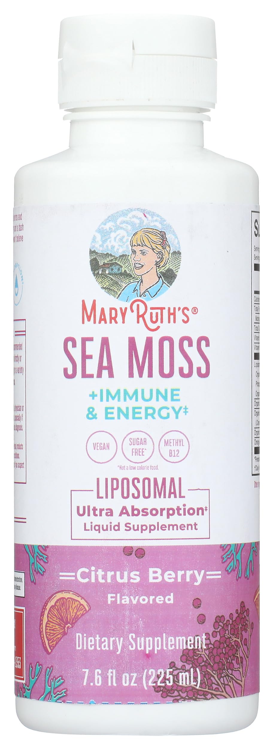 MARYRUTH'S Sea Moss + Immune & Energy Liposomal 140mg Irish Sea, 7.6 oz