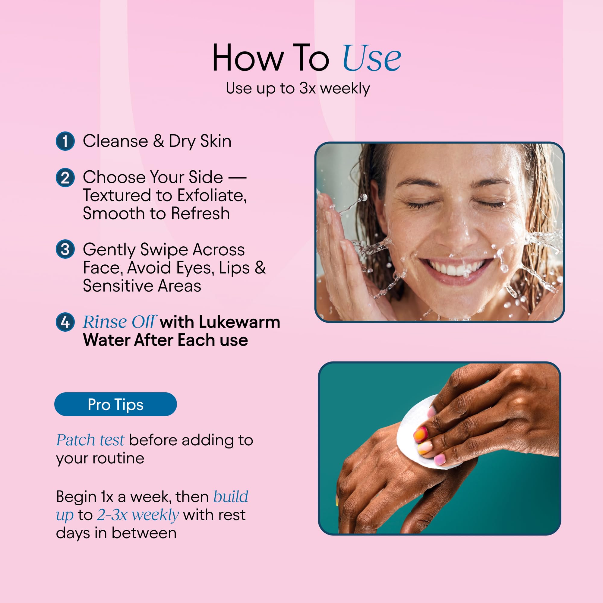 JIYU Cleansing Polish Pads - Korean Skincare for Clogged Pores, Breakouts & Uneven Skin Texture - Face Exfoliating Pads with Glycolic Acid (AHA), Salicylic Acid (BHA) & Niacinamide - 60 Count