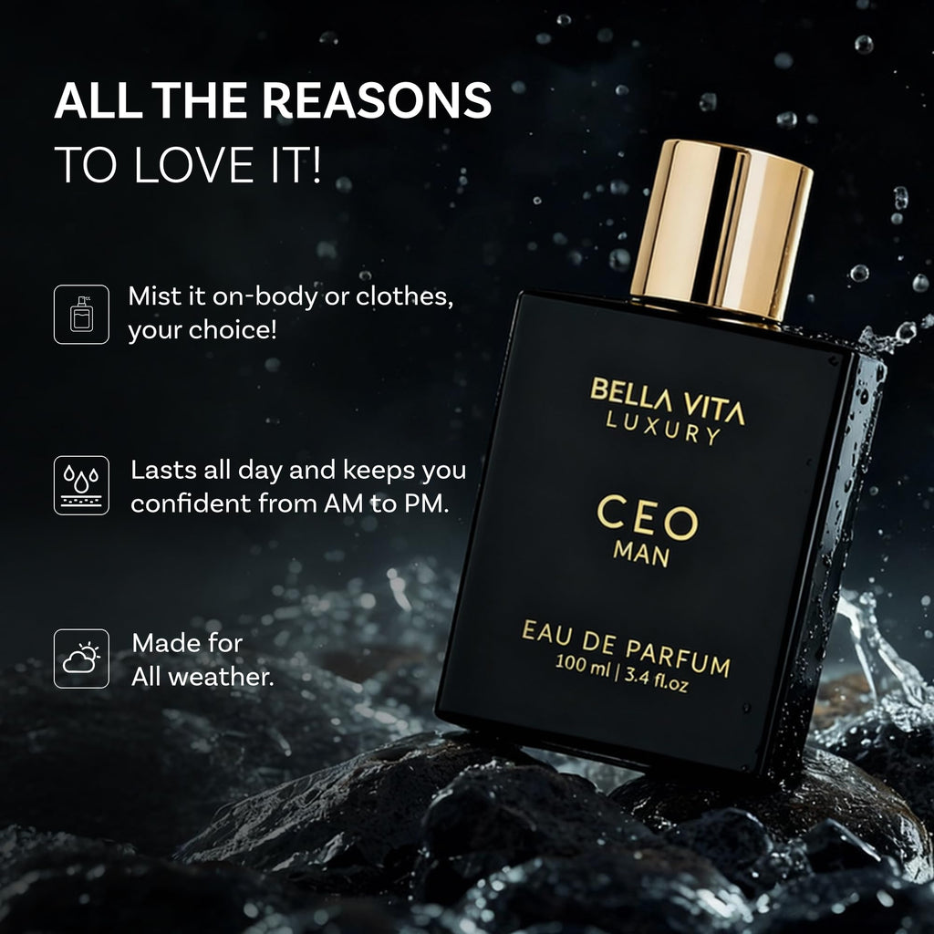 Bellavita Luxury CEO MAN Eau de Parfum | 100 ml | Perfume for Men