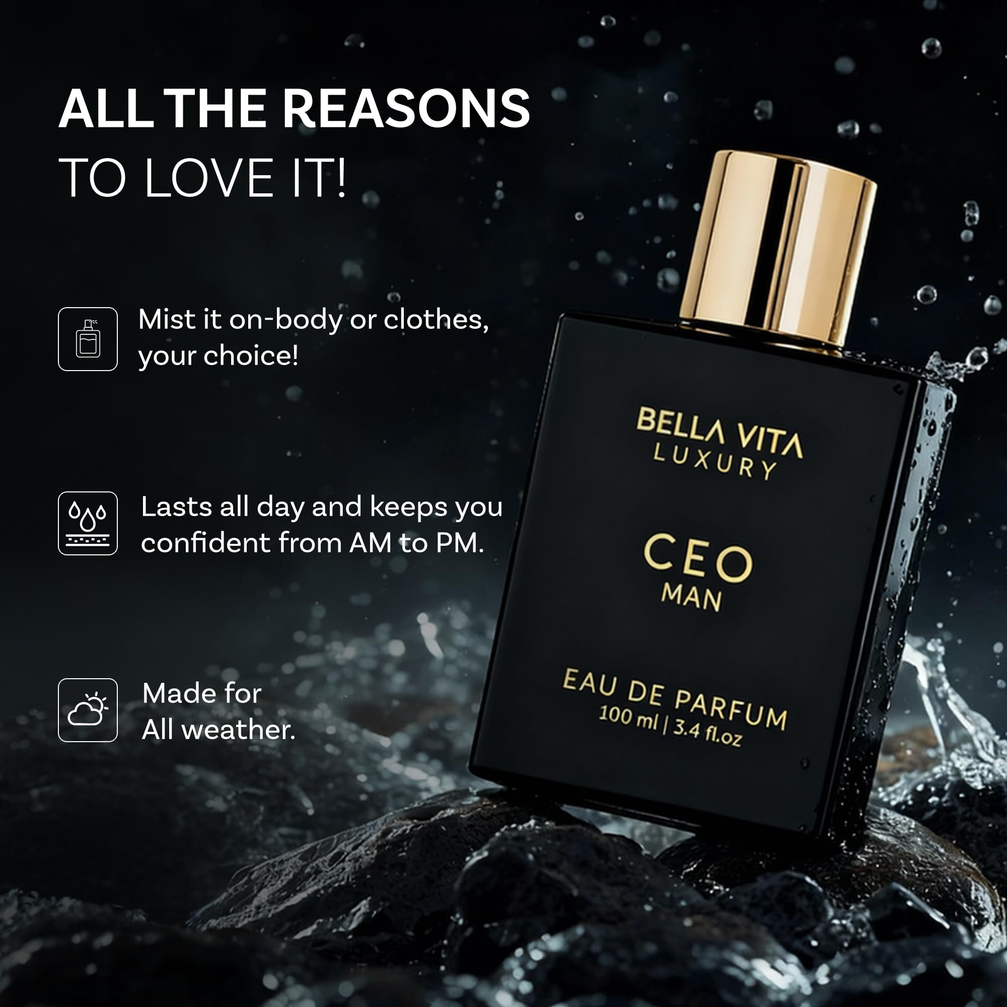 Bellavita Luxury CEO MAN Eau de Parfum | 100 ml | Perfume for Men