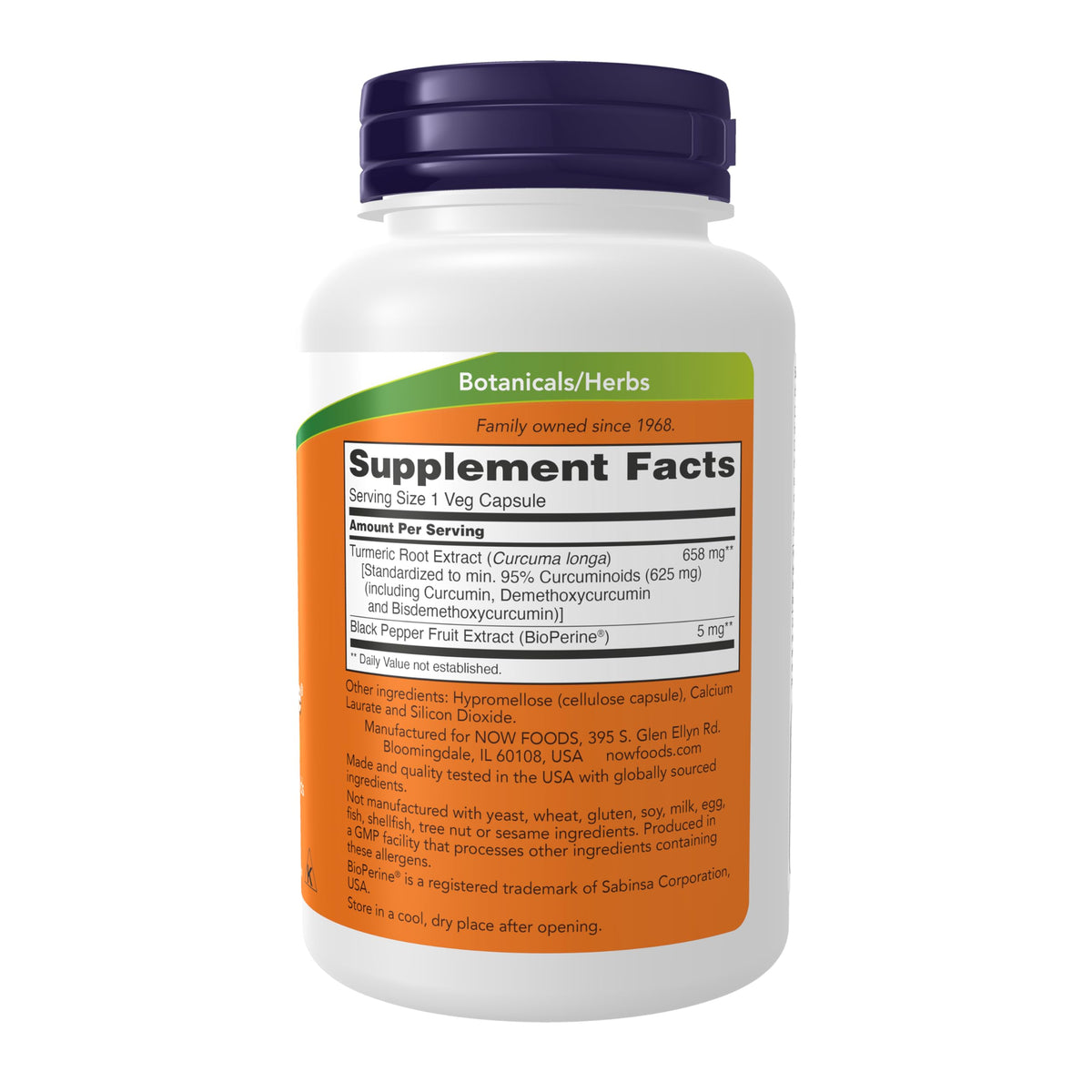 Now Supplements, Turmeric Curcumin with BioPerine, 90 Veg Caps