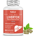 LiverTox - Advanced Liver Detox & Cleanse Formula - Herbal Liver Support with Milk Thistle, Turmeric, Artichoke, Dandelion, Beet & Zinc Helps Liver Function & Digestion | 60 Vegan Capsules