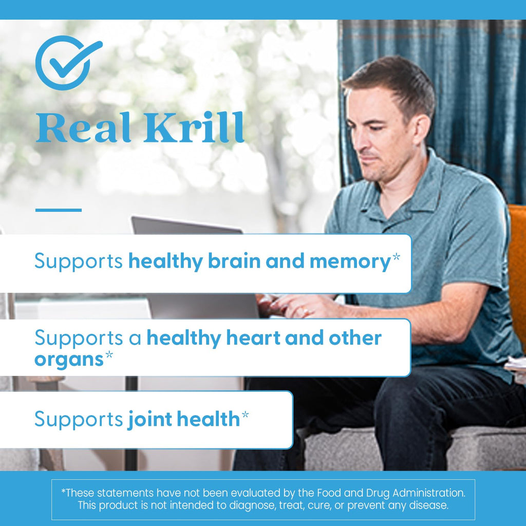 Doctor's Best Real Krill Oil 350 mg Supplement for Men & Women - Antarctic Krill Oil with Omega 3 Fatty Acids & Astaxanthin, Natural Source of EPA & DHA, Supports Heart & Brain Health - 60 Ct Softgels
