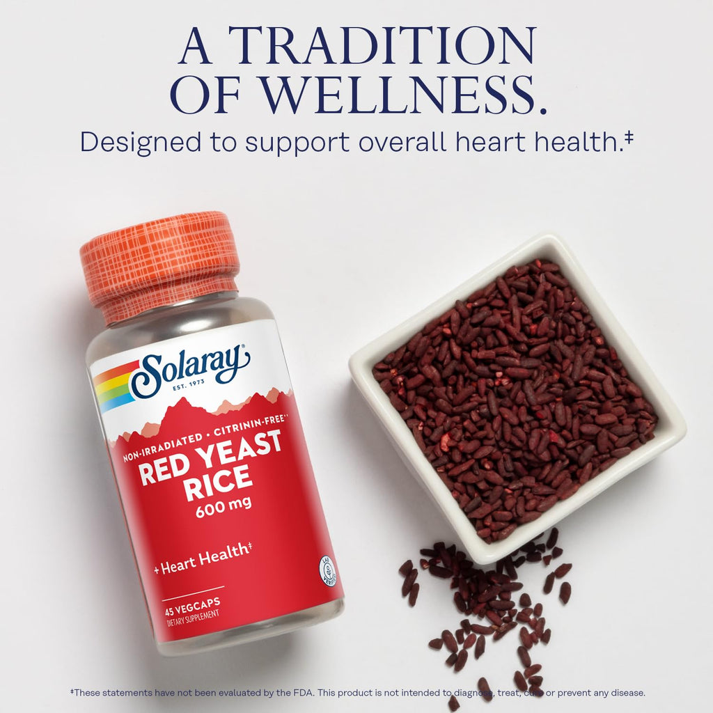 Solaray, Red Yeast Rice 600mg, 120 Veggie Capsules