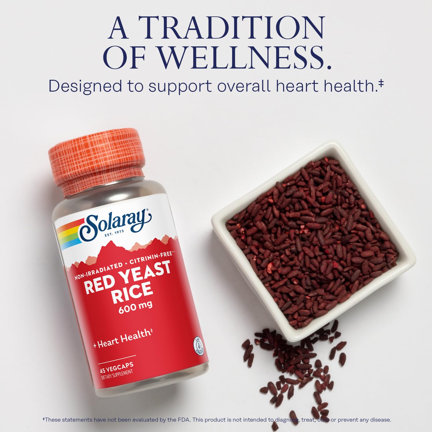 Solaray, Red Yeast Rice 600mg, 120 Veggie Capsules