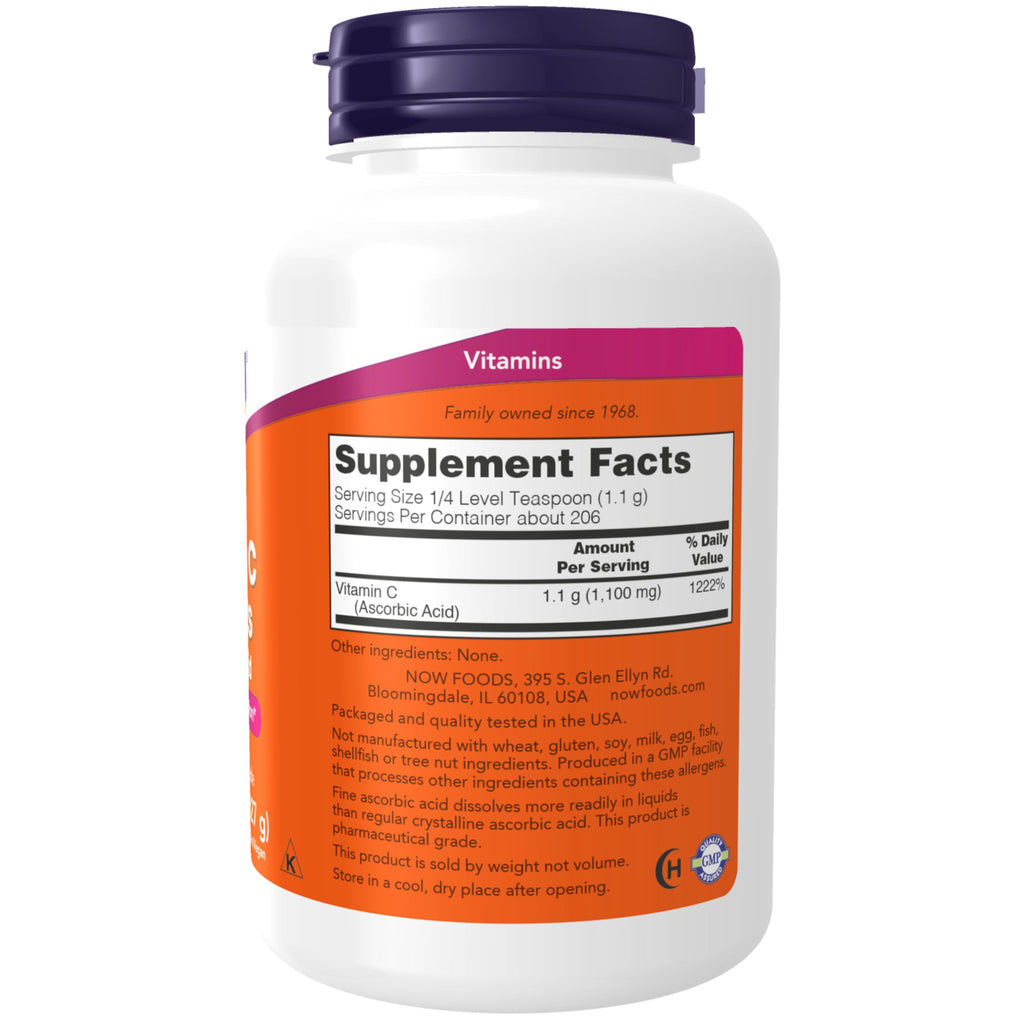 NOW Foods Supplements, Vitamin C Crystals (Ascorbic Acid) Powder , Antioxidant Protection*, 8-Ounce