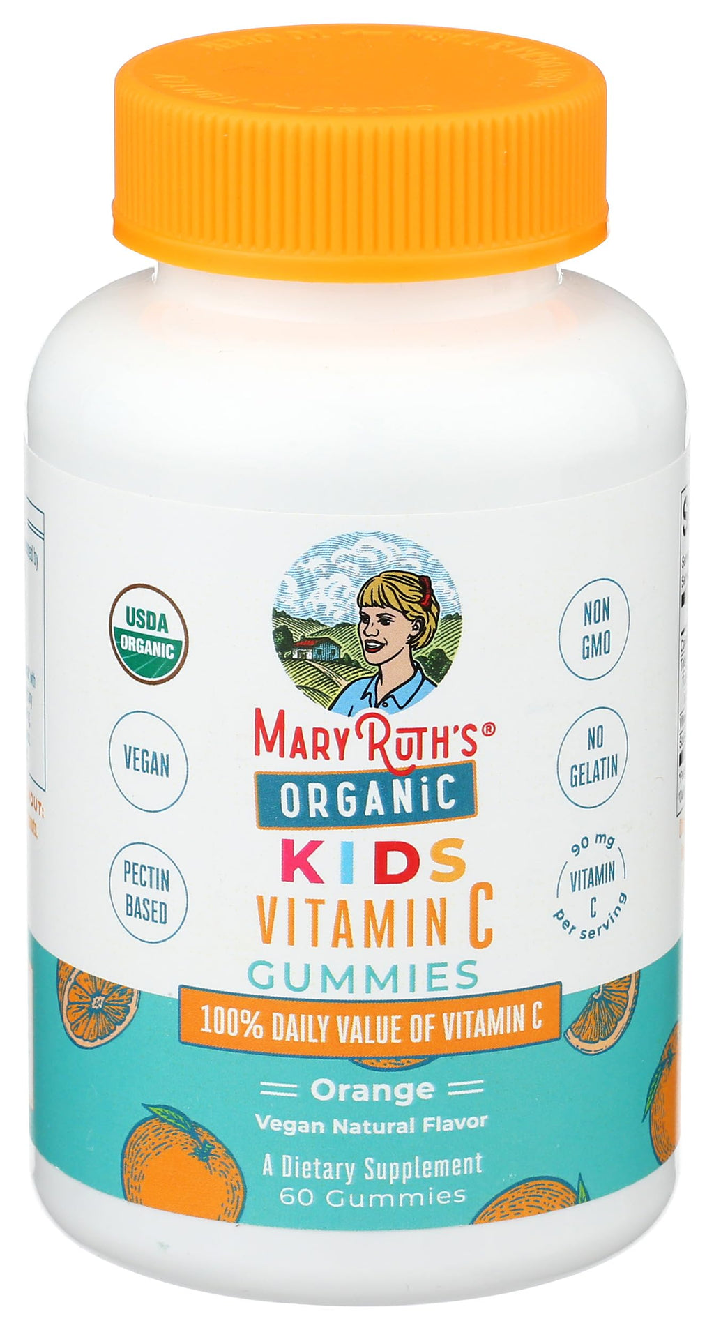 MARYRUTH'S Kids Vitamin C Gummies, 60 Servings, Immune Support Supplement
