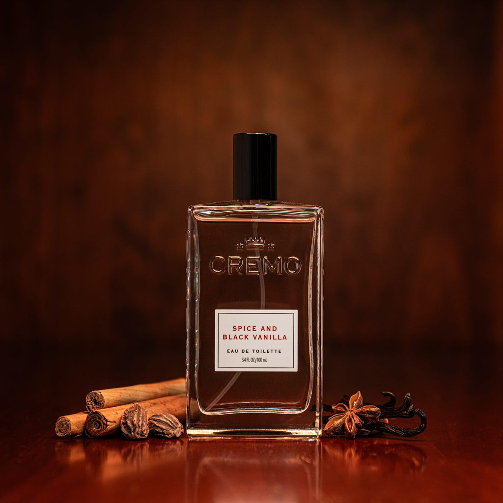 Cremo Cologne For Men - Spice & Black Vanilla Mens Cologne Spray, An Explosion of Vibrant Spices, Dark Woods and Black Vanilla, Multi-Layered Signature Men's Fragrances, 3.4 Fl Oz