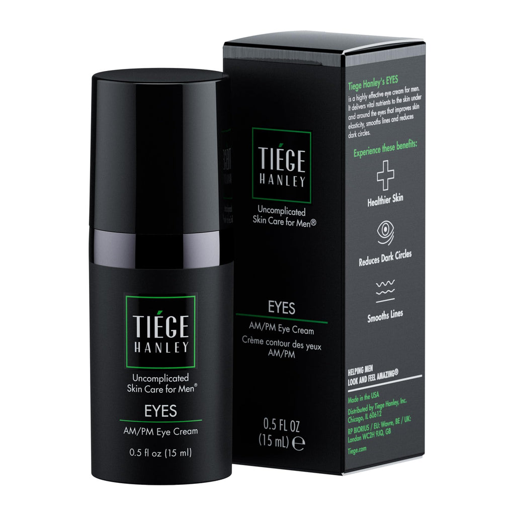 Tiege Hanley Eye Cream for Men, Morning & Night, Anti-Aging, 0.5 Oz
