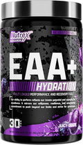 Nutrex Research EAA Hydration | EAAs + BCAA Powder | Muscle Recovery, Strength, Muscle Building, Endurance | 8G Essential Amino Acids + Electrolytes | (Packaging My Vary) 30 Servings (Juicy Grape)